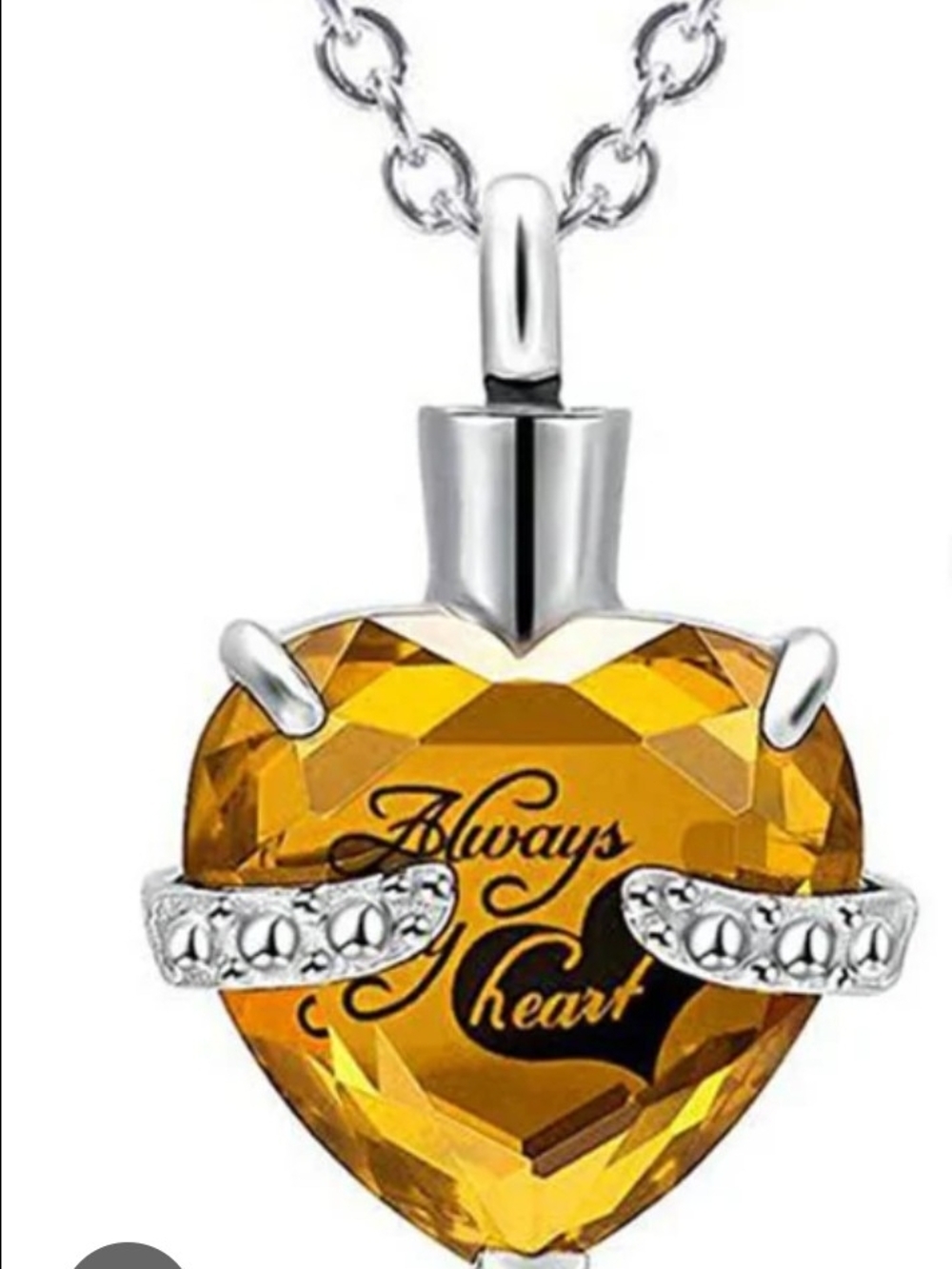 Memorial Keepsake Urn Necklace Cremation Ashes "I Love You To The Moon And Back"